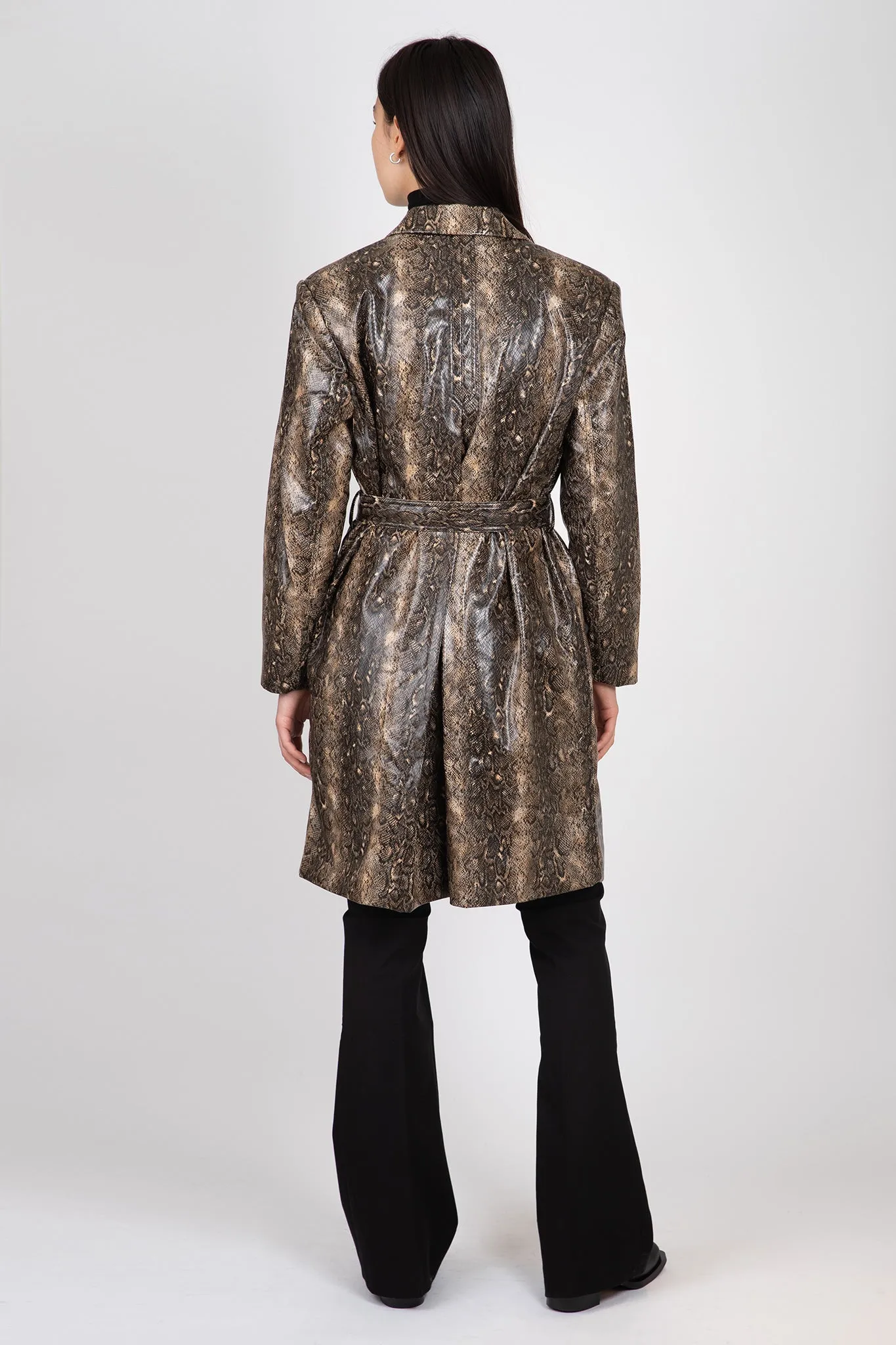 Snake Printed Belt Coat sold by Hills Dry Goods product image thumbnail 5