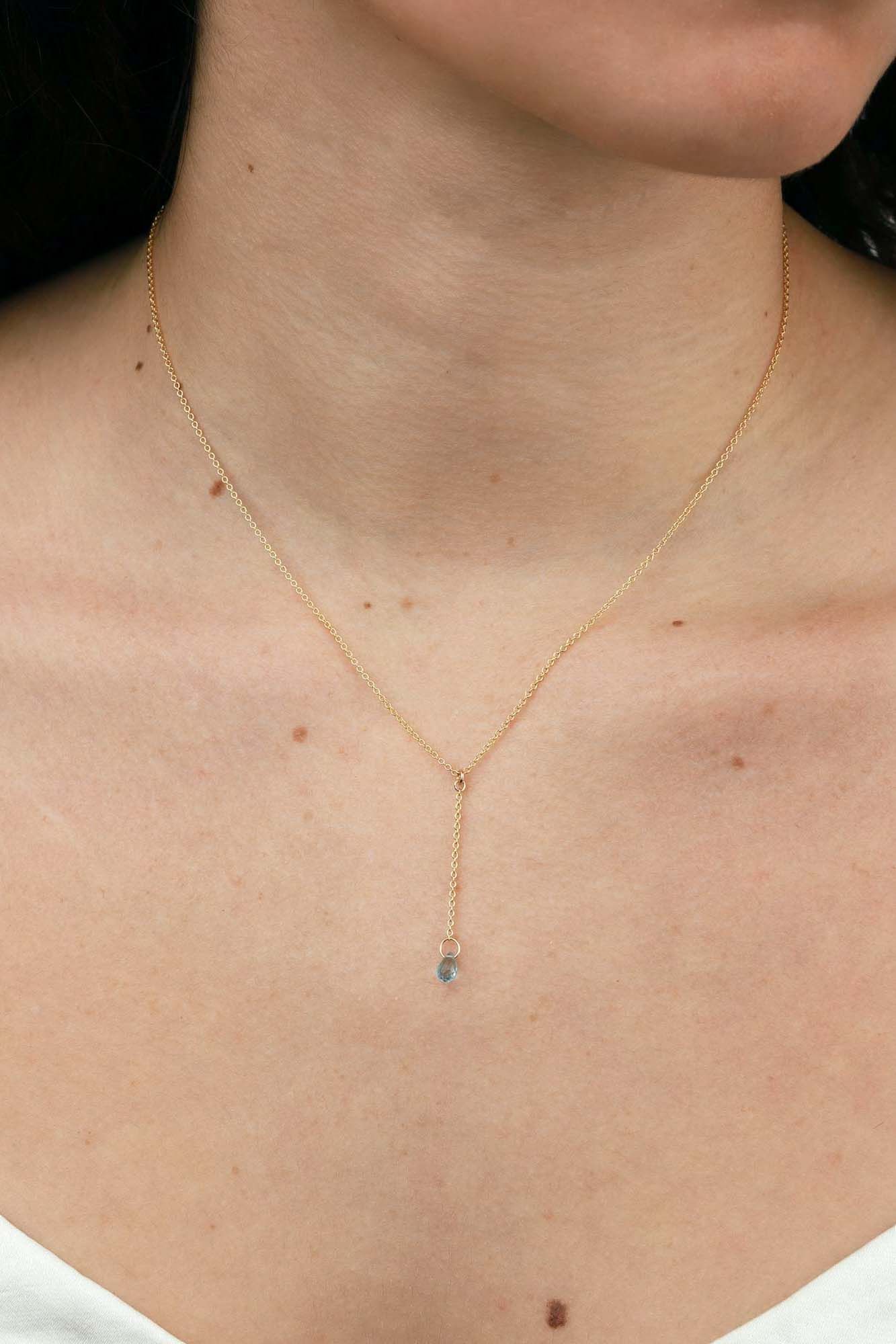 16" Stone Drop Lariat sold by Hills Dry Goods product image thumbnail 2