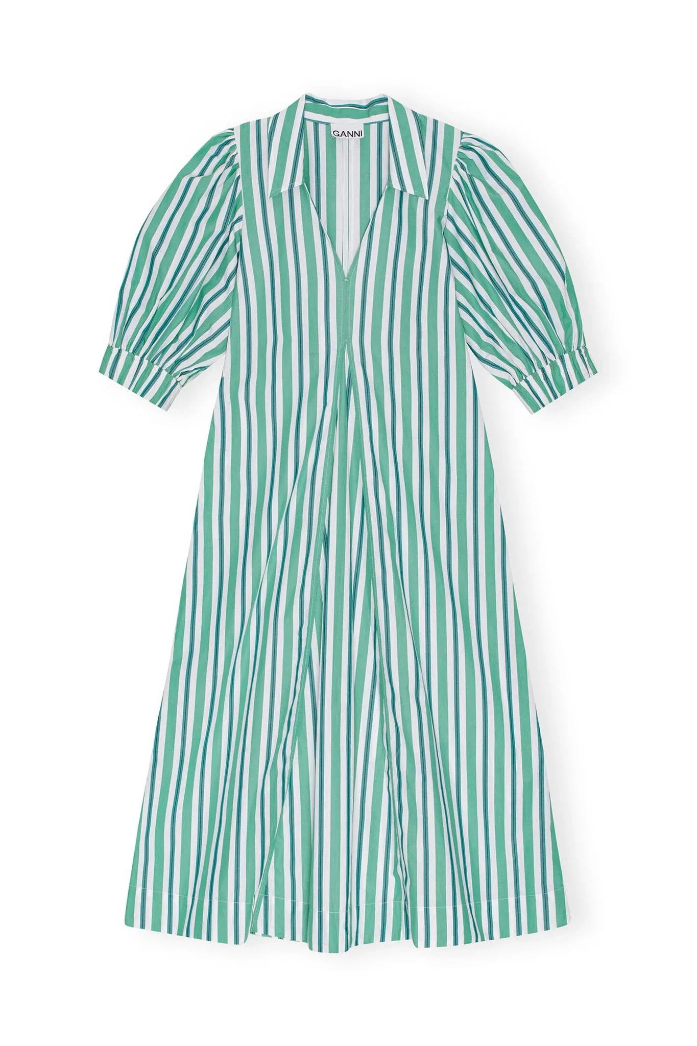 Green Striped Collar Long Dress sold by Hills Dry Goods product image thumbnail 5