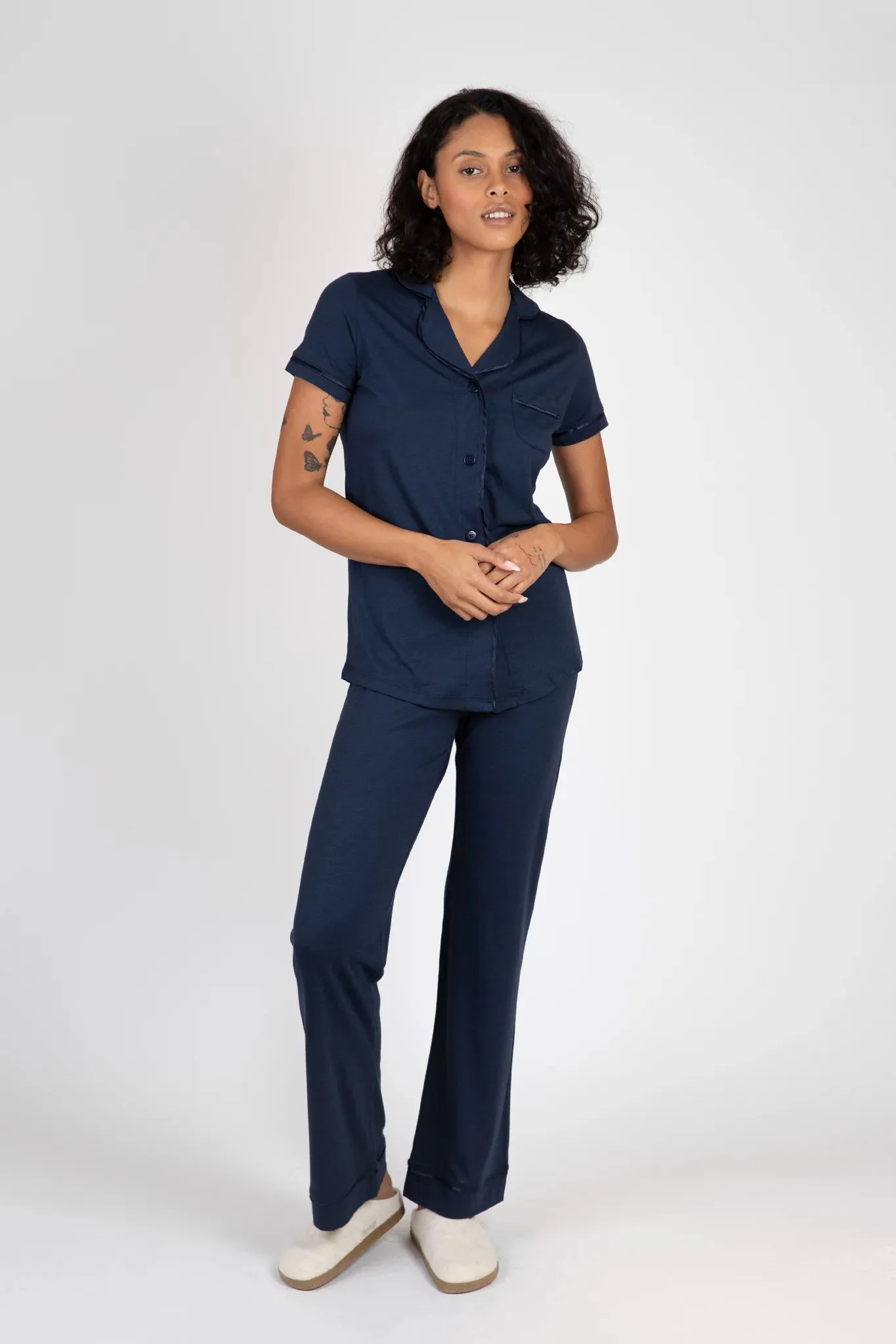Bella Short Sleeve Top & Pant Pajama Set sold by Hills Dry Goods