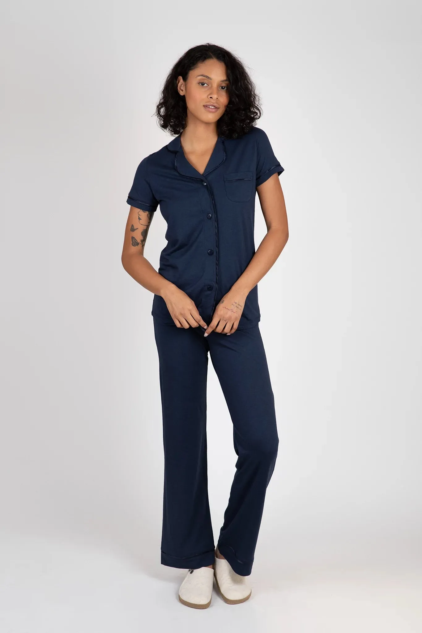 Bella Short Sleeve Top & Pant Pajama Set sold by Hills Dry Goods product image thumbnail 2