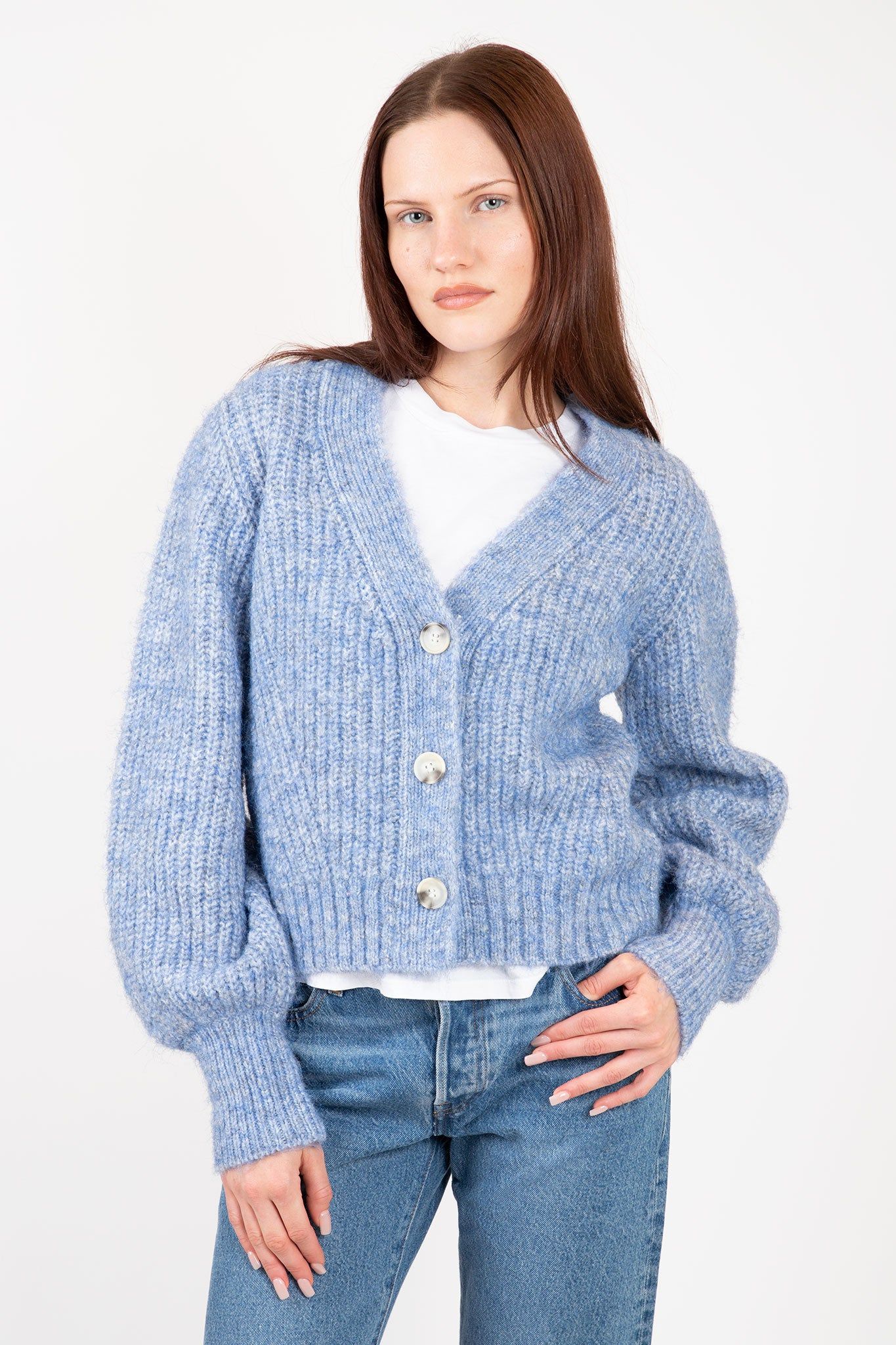 Matilda Ribbed Cardigan sold by Hills Dry Goods