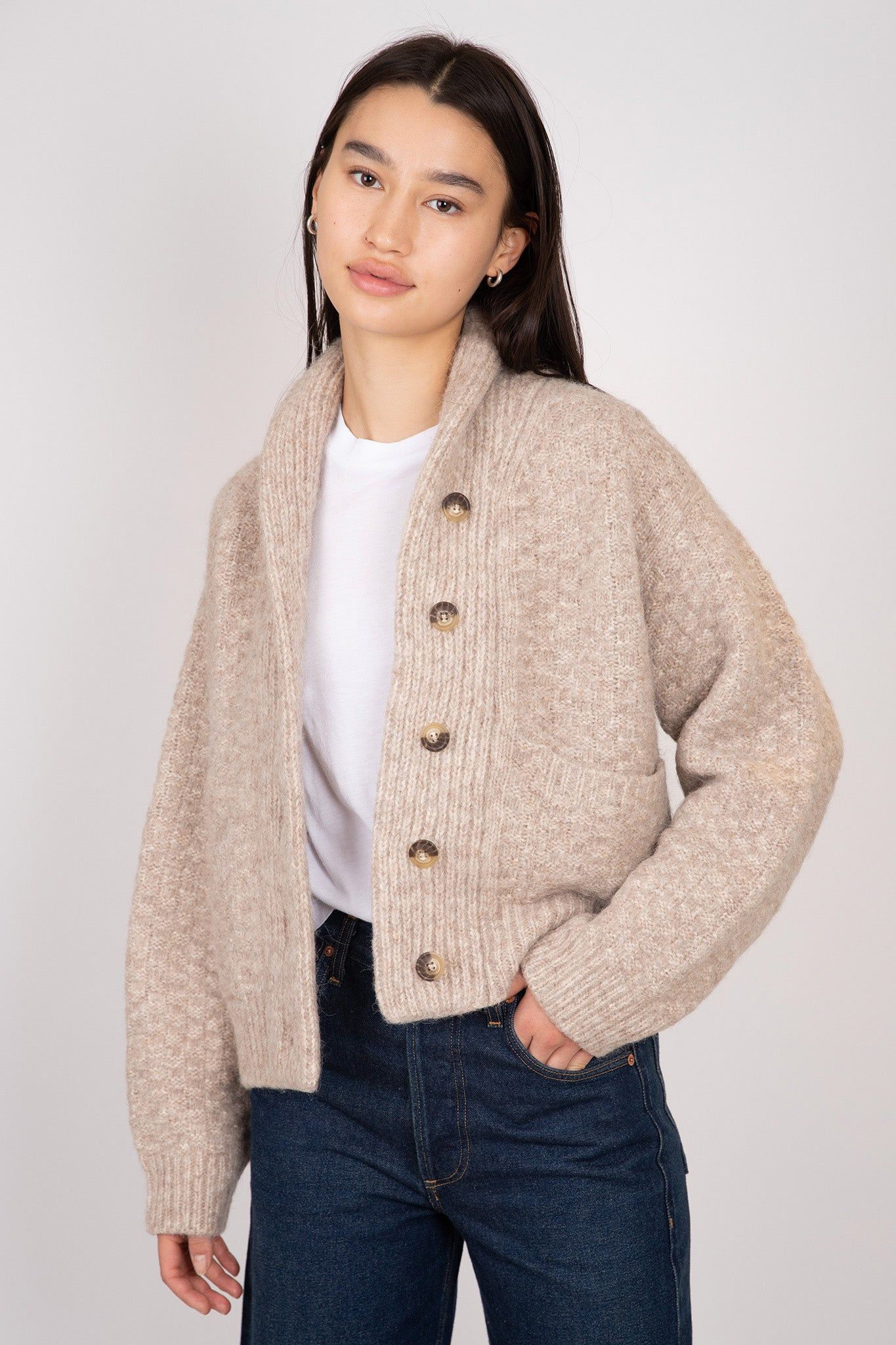 Bowen Shawl Cardi sold by Hills Dry Goods