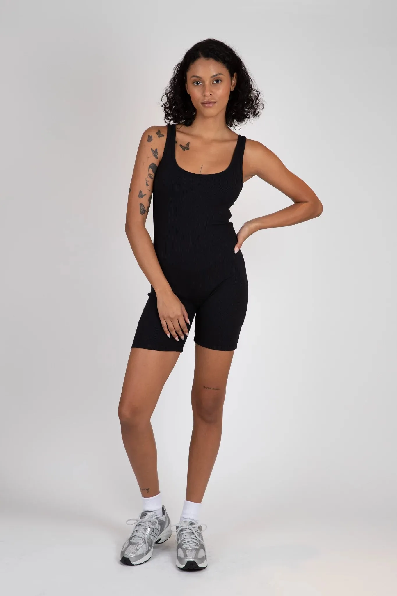 Scoop Neck Ribbed Romper sold by Hills Dry Goods