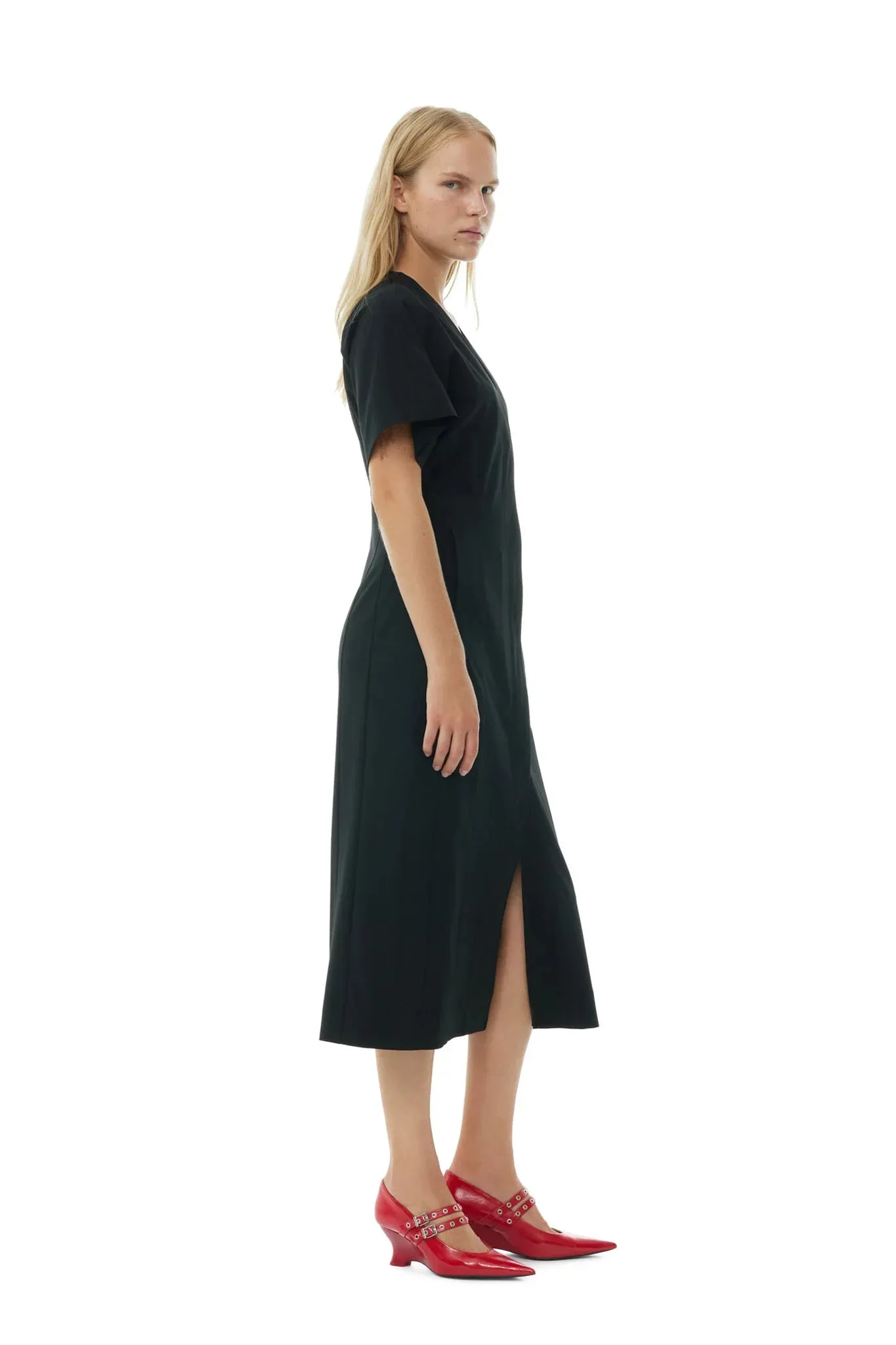 Drapey Melange Midi Dress sold by Hills Dry Goods product image thumbnail 3