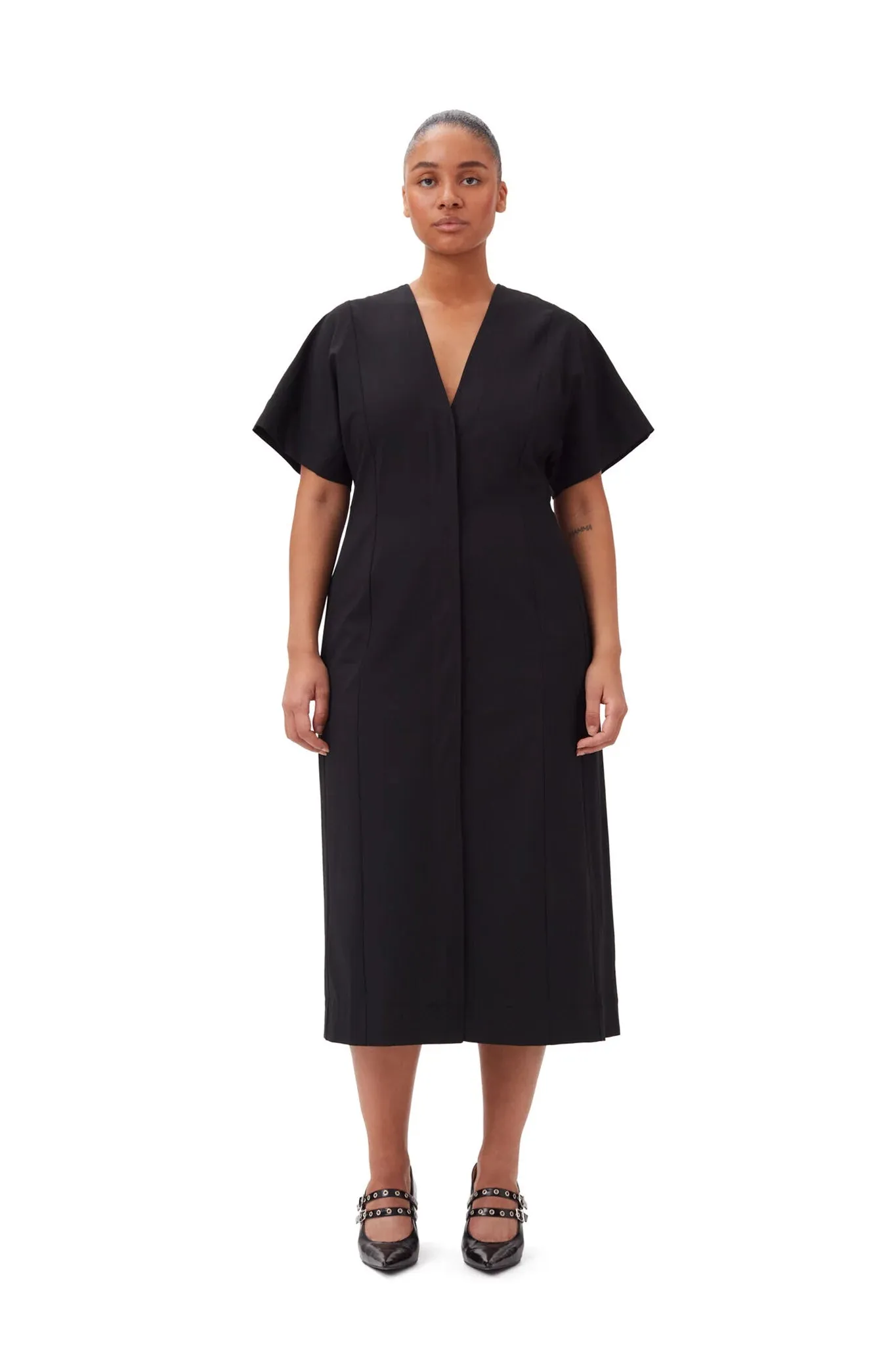 Drapey Melange Midi Dress sold by Hills Dry Goods product image thumbnail 5