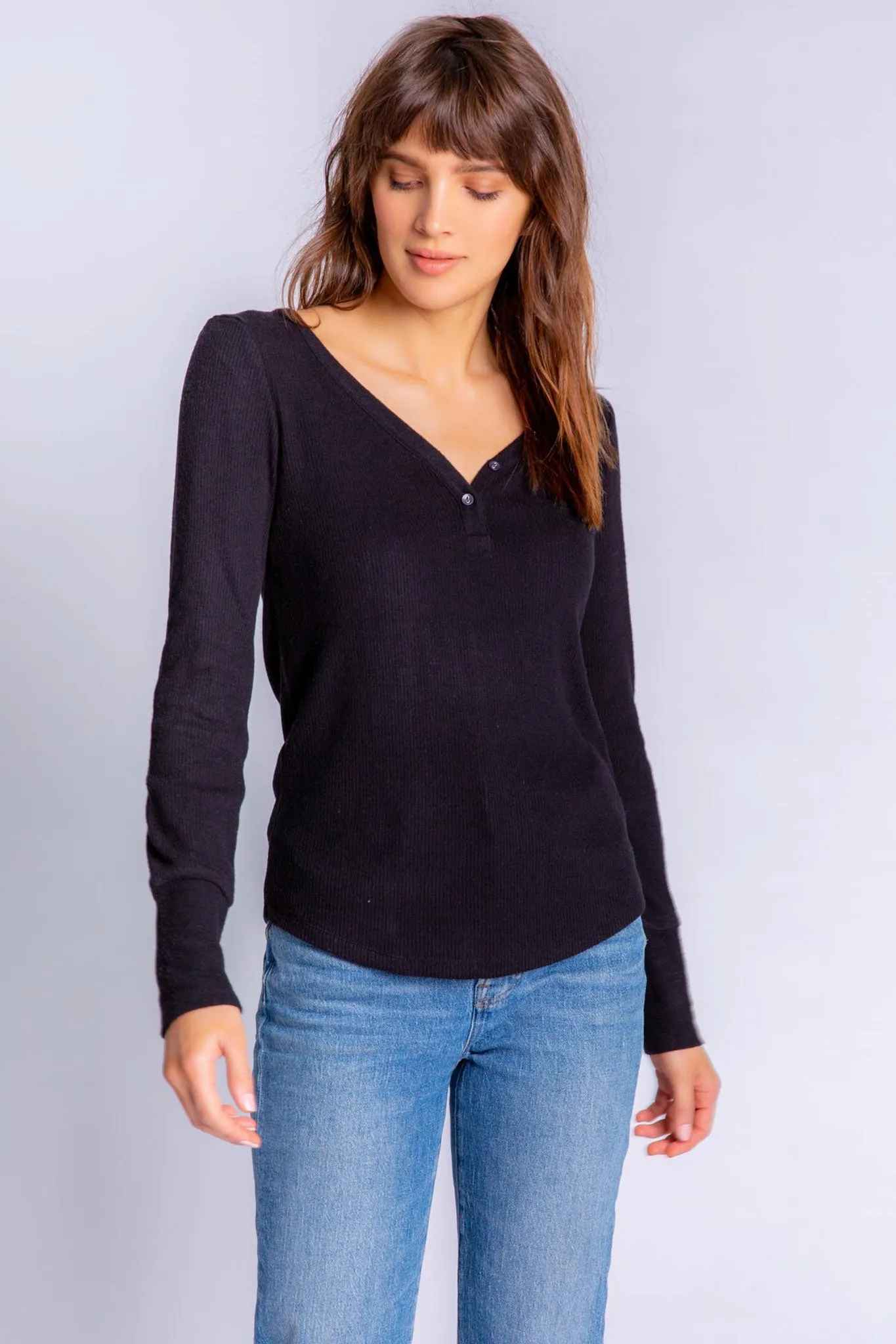 Textured Essentials Long Sleeve Top sold by Hills Dry Goods product image thumbnail 2