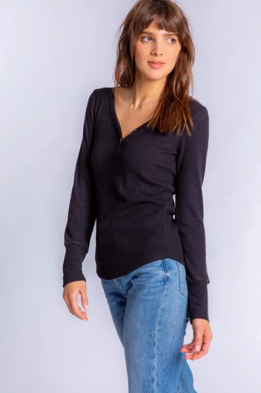 Textured Essentials Long Sleeve Top sold by Hills Dry Goods