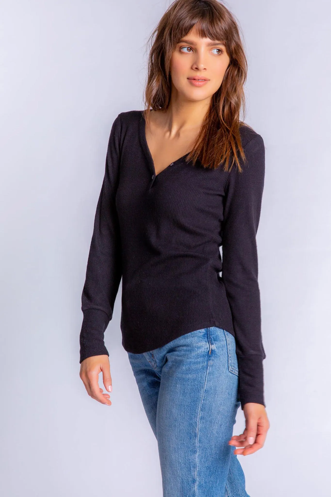 Textured Essentials Long Sleeve Top sold by Hills Dry Goods