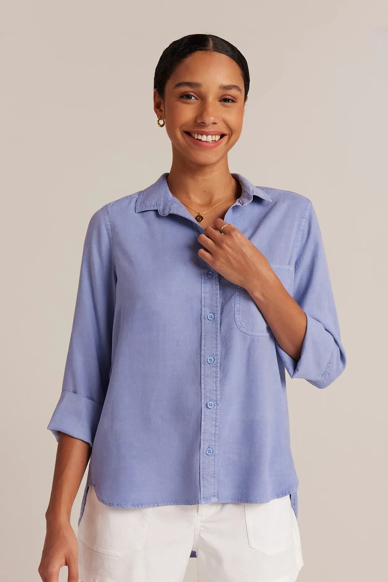 Shirt Tail Button Down sold by Hills Dry Goods