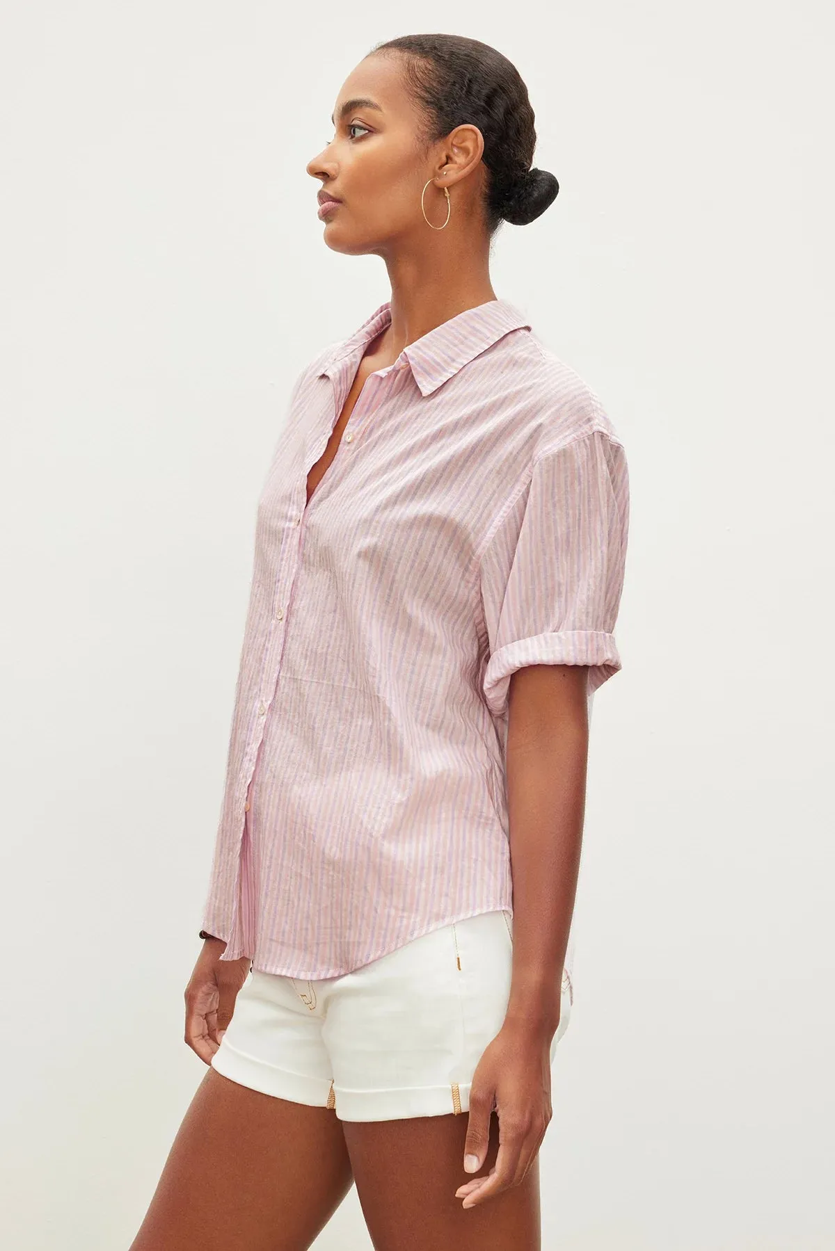 Mika Striped Short Sleeve Shirt sold by Hills Dry Goods product image thumbnail 2