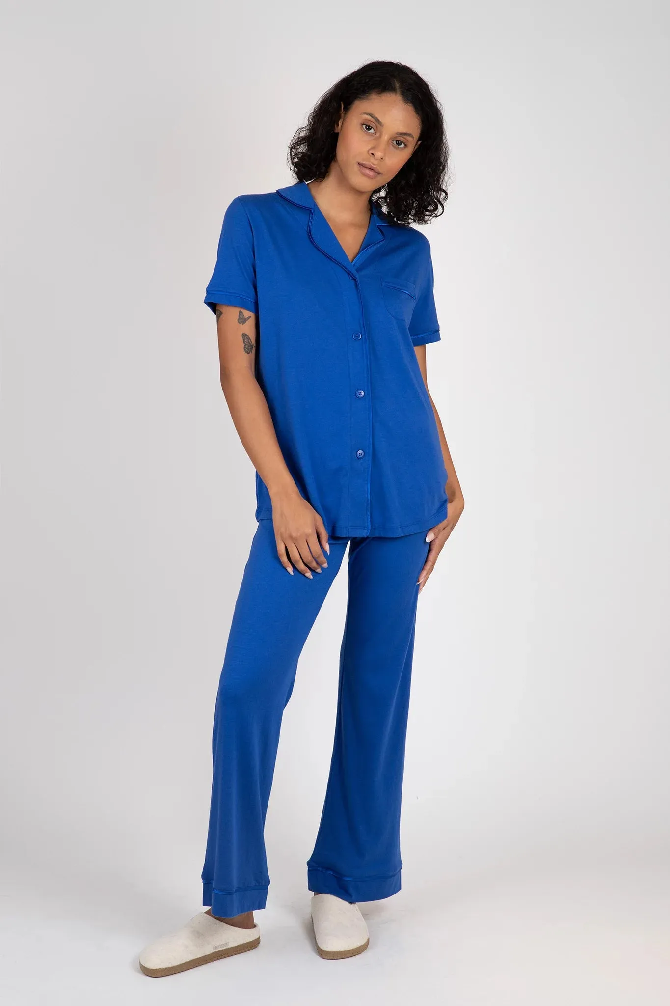 Bella Short Sleeve Top & Pant Pajama Set sold by Hills Dry Goods product image thumbnail 2