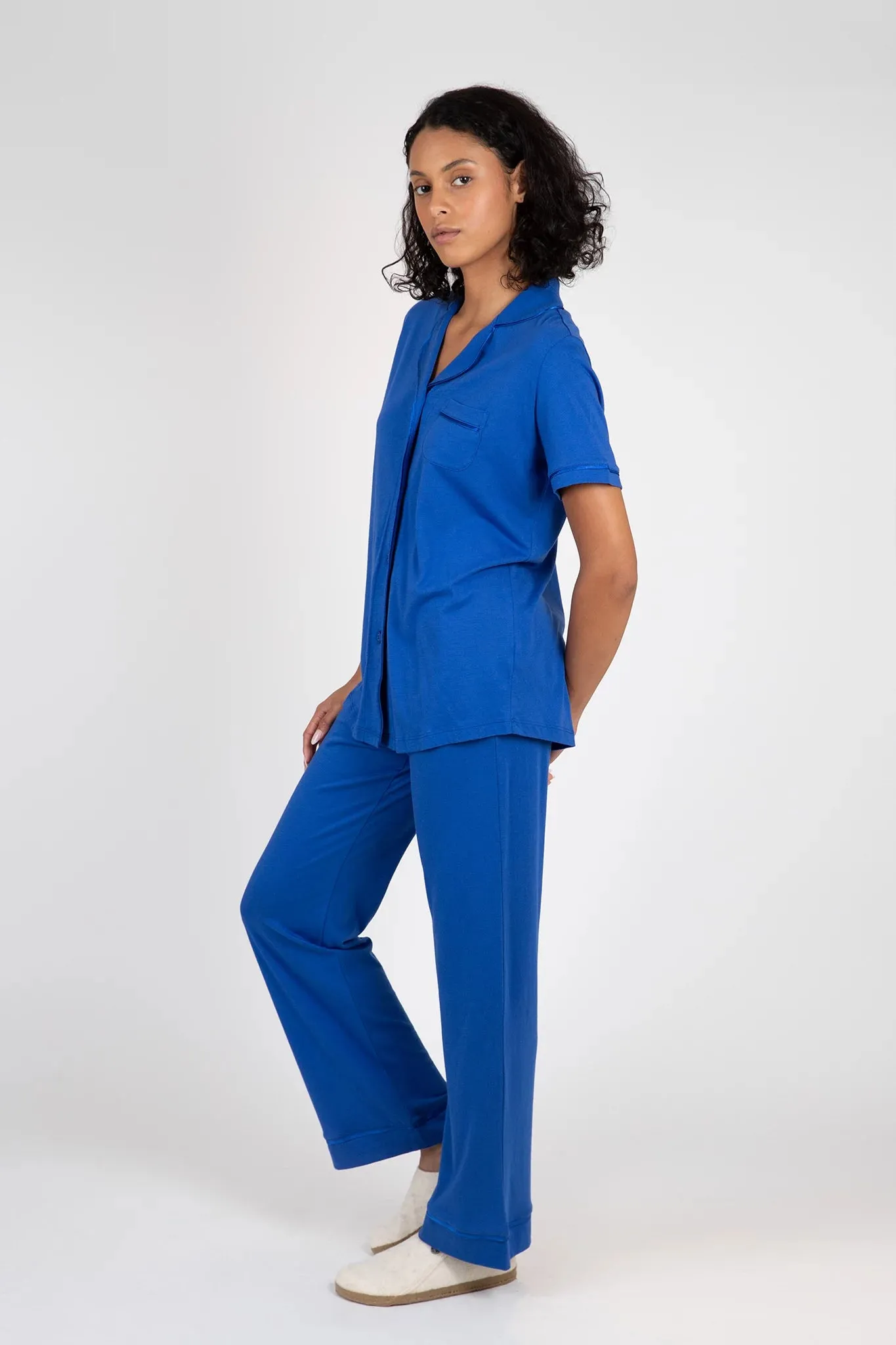 Bella Short Sleeve Top & Pant Pajama Set sold by Hills Dry Goods product image thumbnail 3