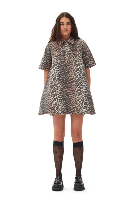 Printed Denim Mini Dress sold by Hills Dry Goods