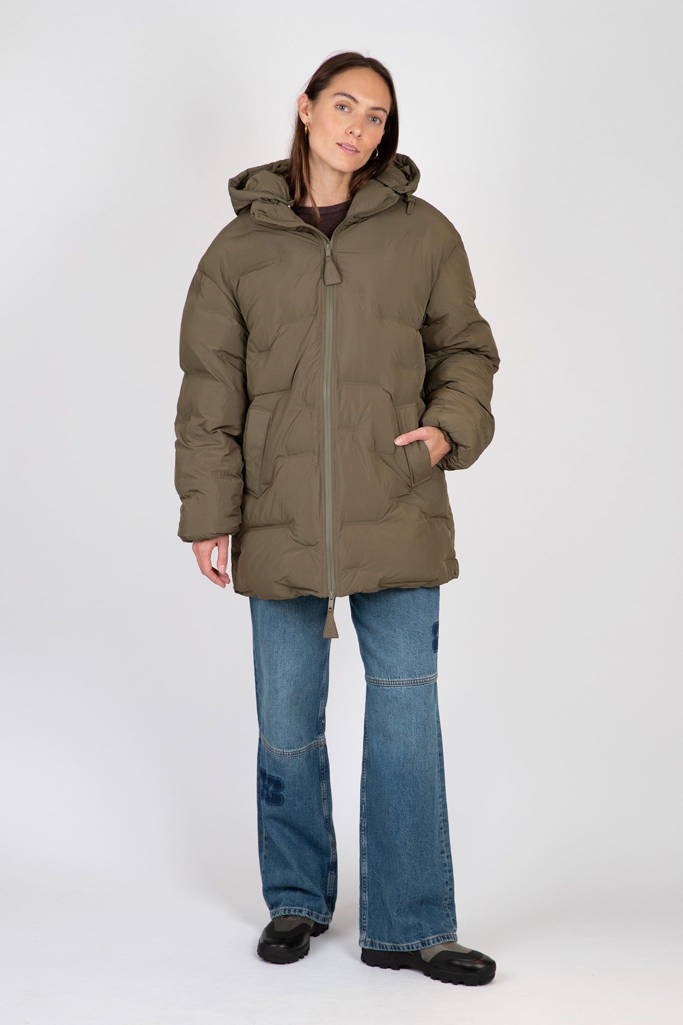 Soft Puffer Oversized Midi Jacket sold by Hills Dry Goods