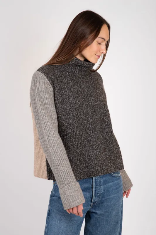 Tweed Color Block Turtleneck sold by Hills Dry Goods