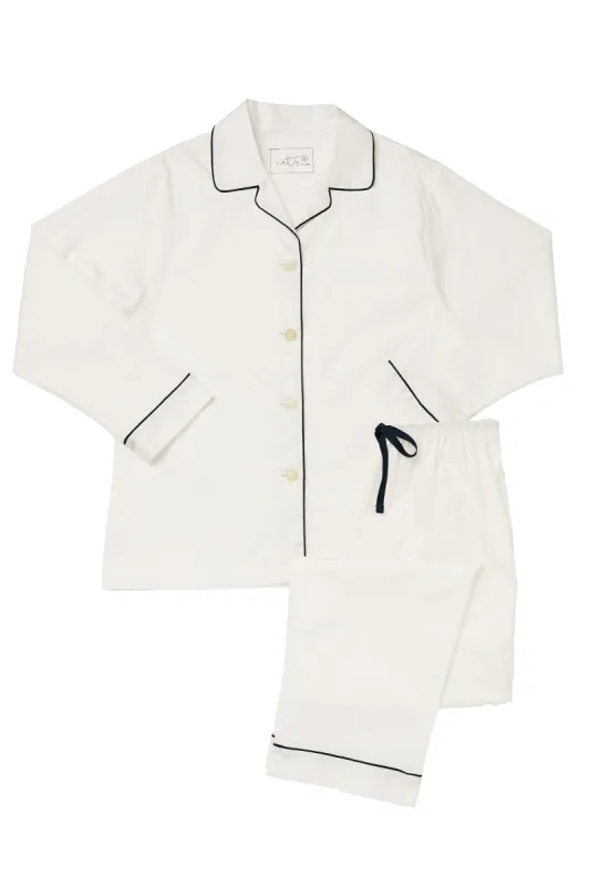 Classic White Luxe Pima Pajama Set sold by Hills Dry Goods