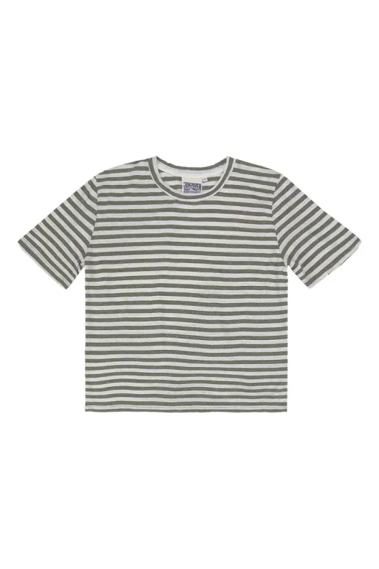 Stripe Silverlake Cropped Tee sold by Hills Dry Goods