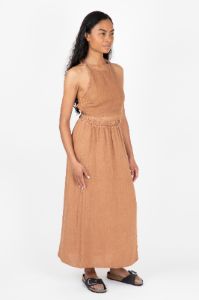 High Waist Linen Maxi Skirt sold by Hills Dry Goods