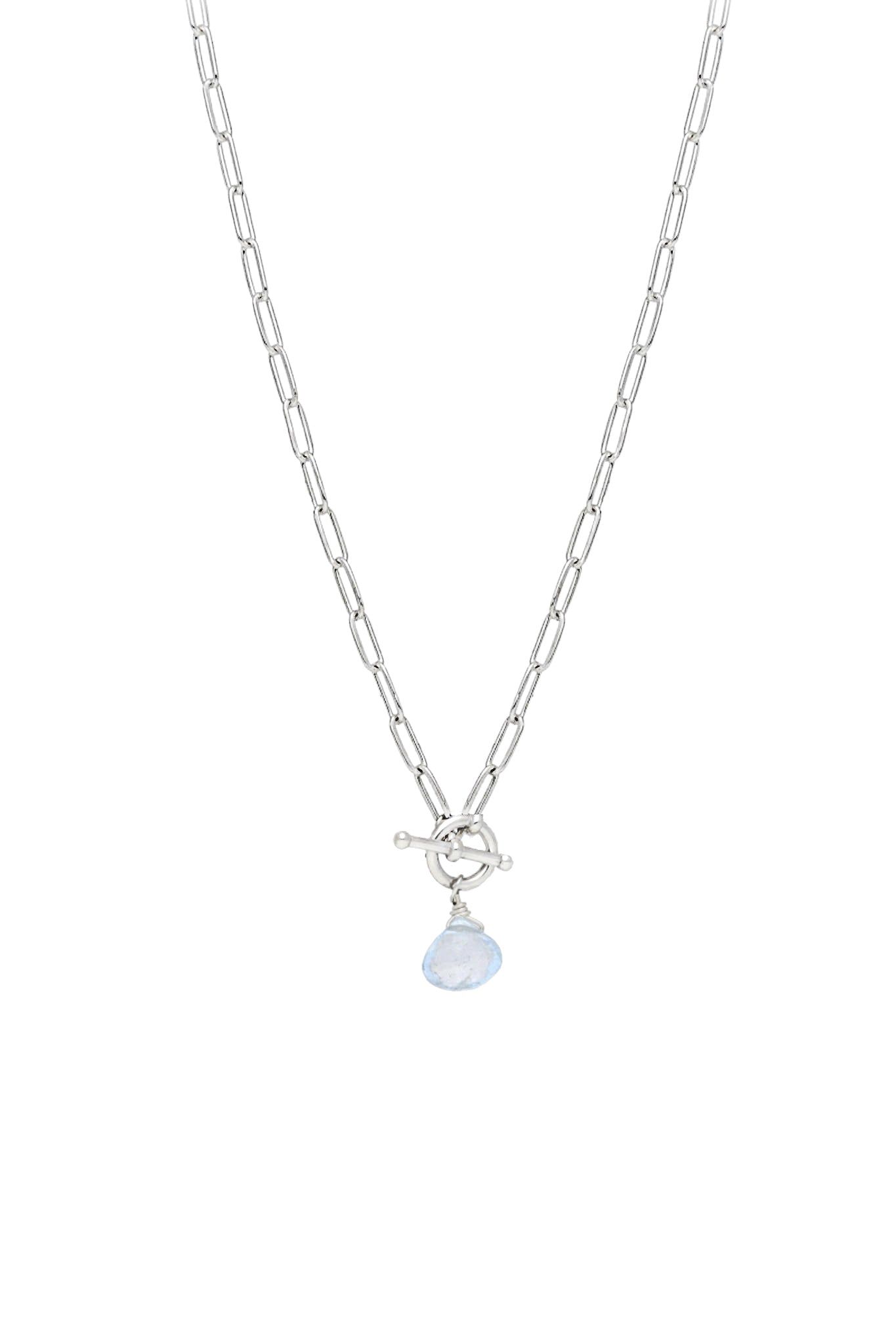 18" Small Paperclip Toggle Necklace sold by Hills Dry Goods