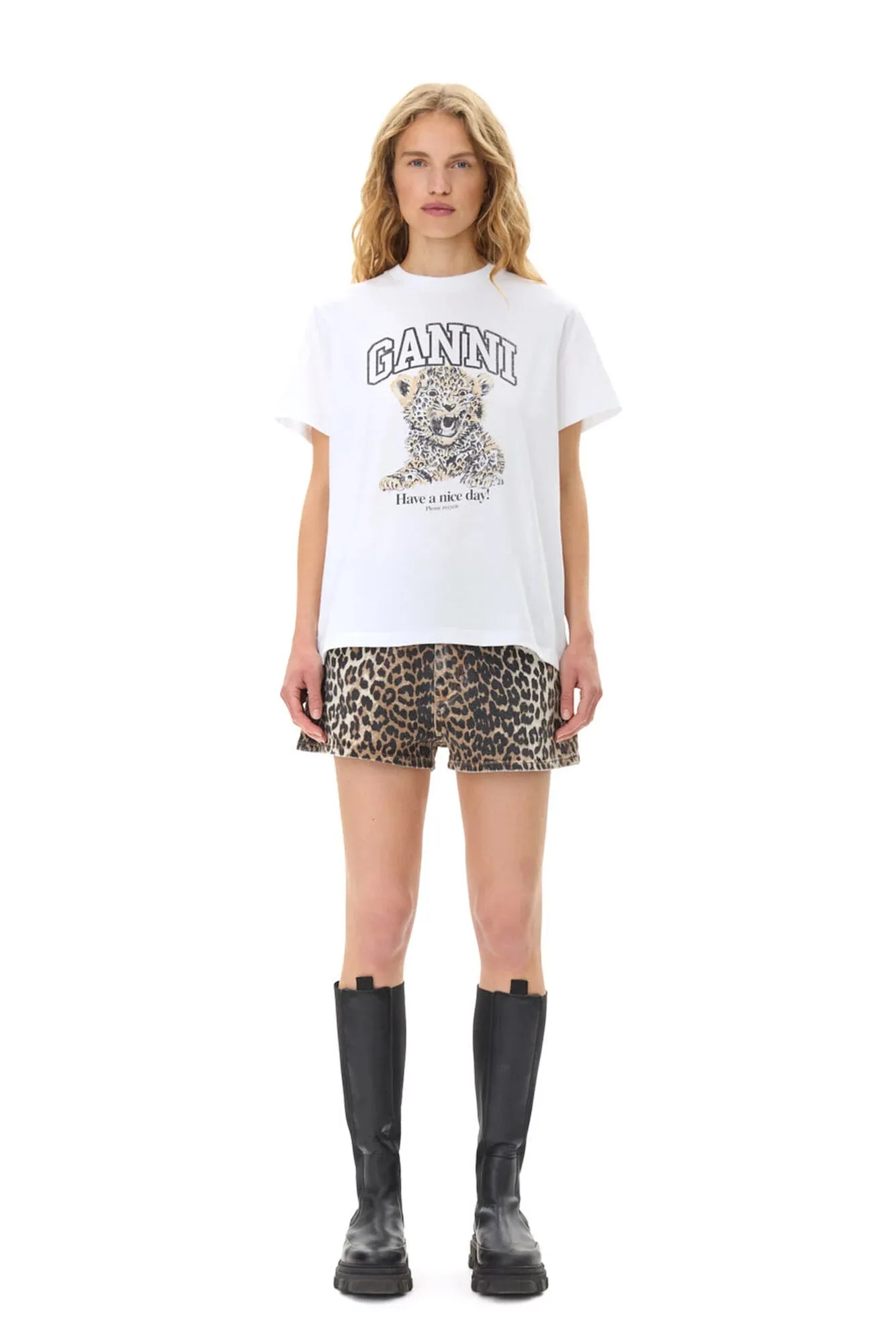 Basic Jersey Leopard Relaxed T-shirt sold by Hills Dry Goods product image thumbnail 2