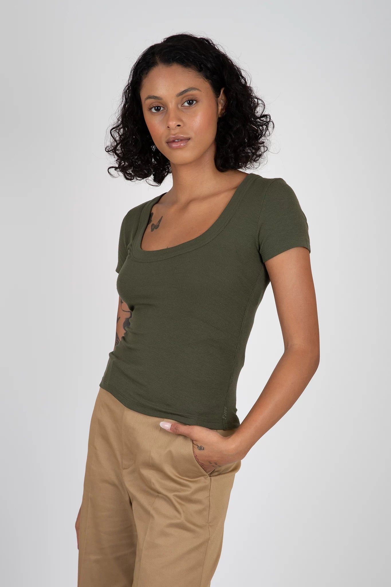 Rib Baby Tee sold by Hills Dry Goods product image thumbnail 2