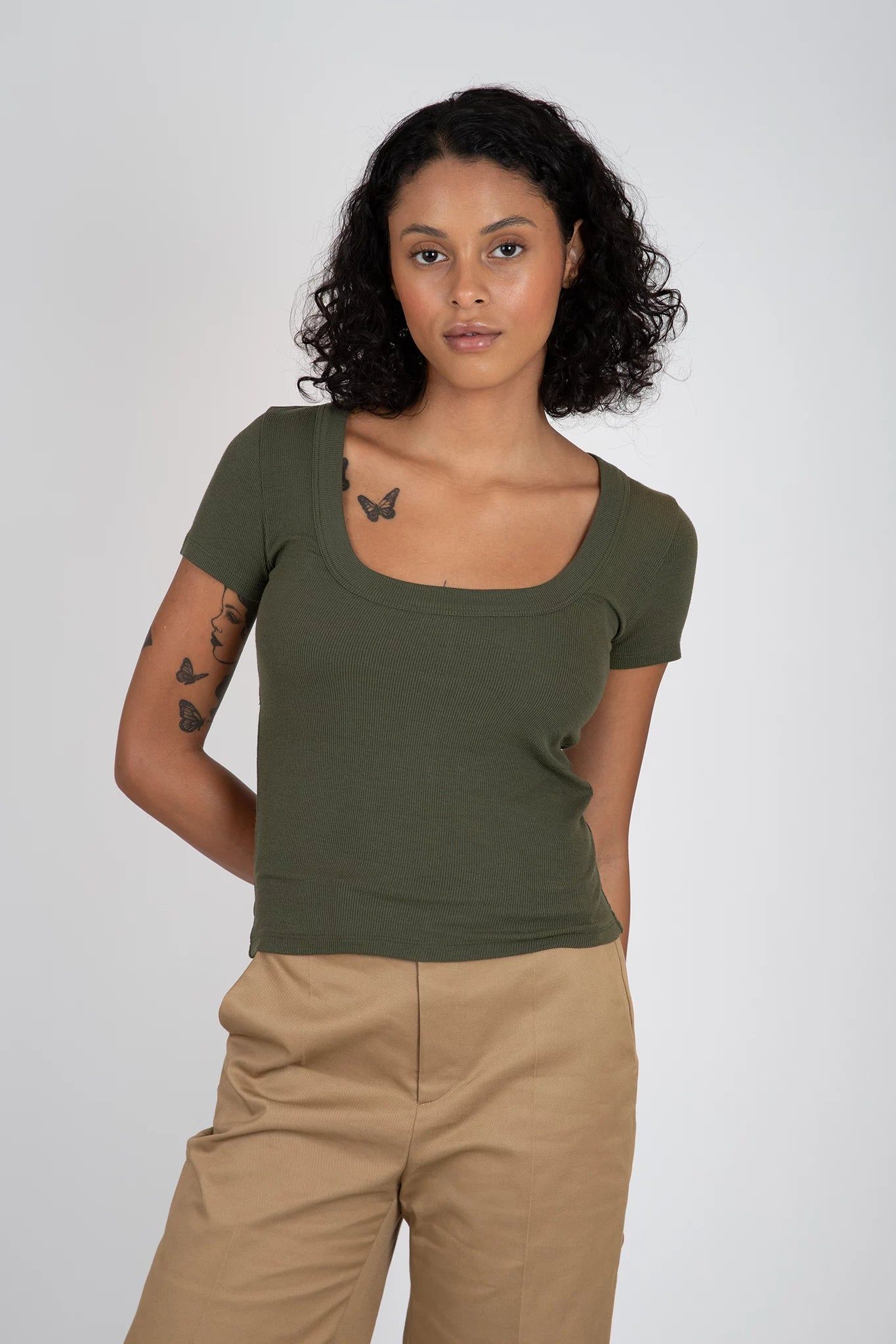 Rib Baby Tee sold by Hills Dry Goods product image thumbnail 3