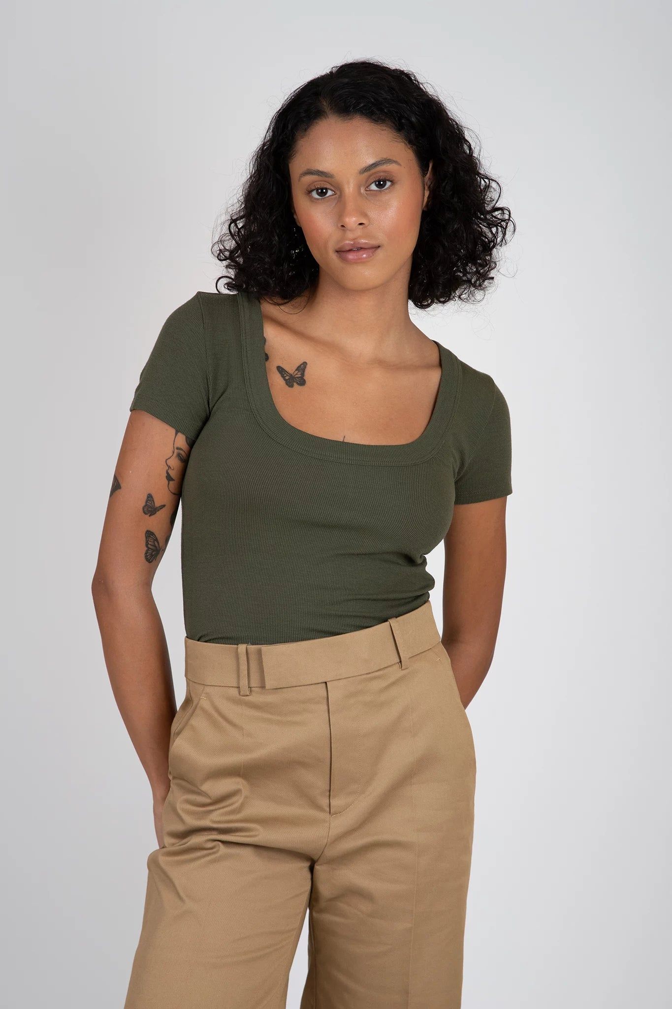 Rib Baby Tee sold by Hills Dry Goods