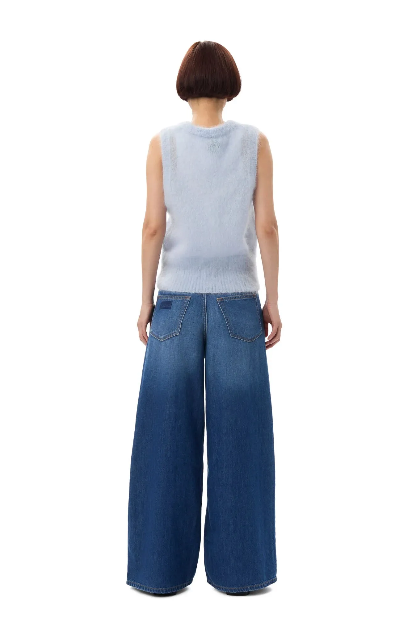 Blue Mohair Tie String Vest sold by Hills Dry Goods product image thumbnail 4