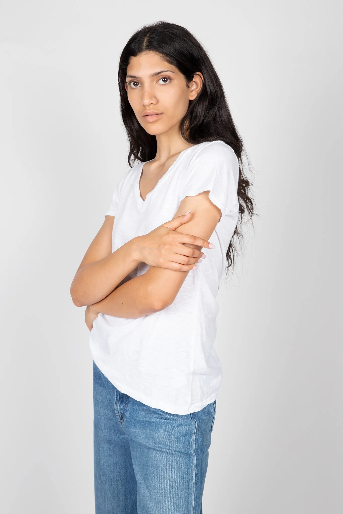 Lilith Cotton Slub V-Neck Tee sold by Hills Dry Goods product image thumbnail 2