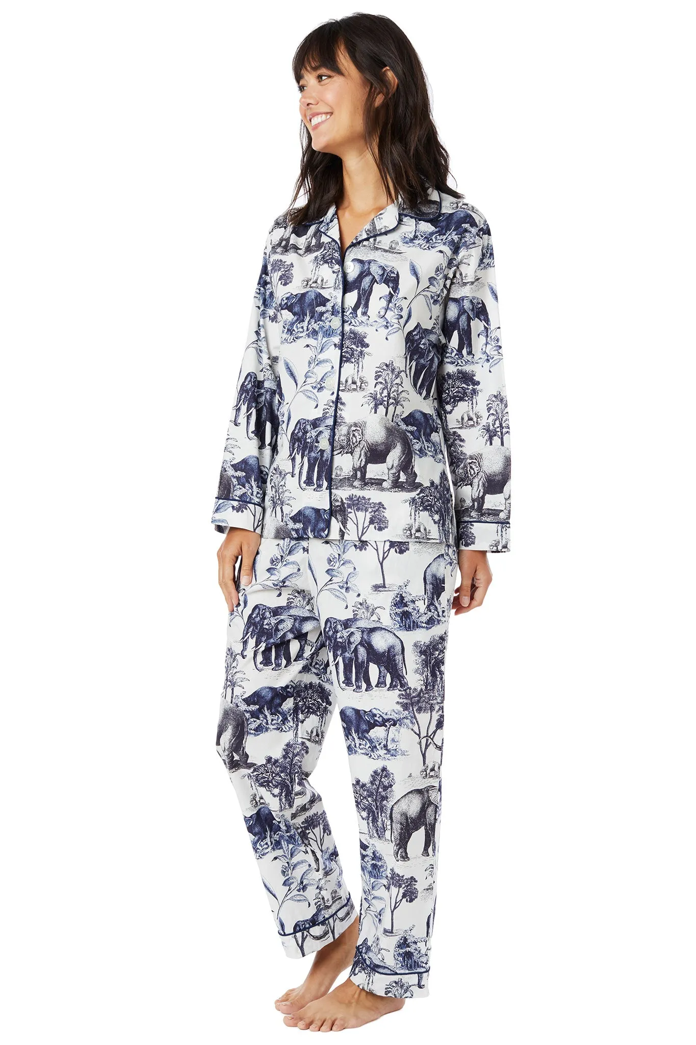 Safari Toile Luxe Pima Cotton Pajama Set sold by Hills Dry Goods product image thumbnail 2