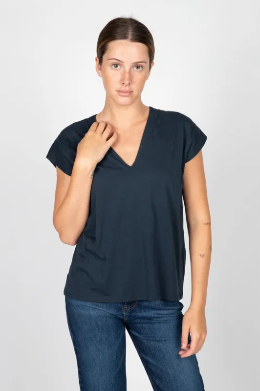 Le Mid Rise V Neck Tee sold by Hills Dry Goods