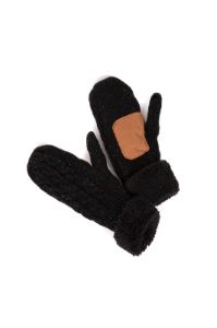 Sherpa Cable Knit Mittens sold by Hills Dry Goods