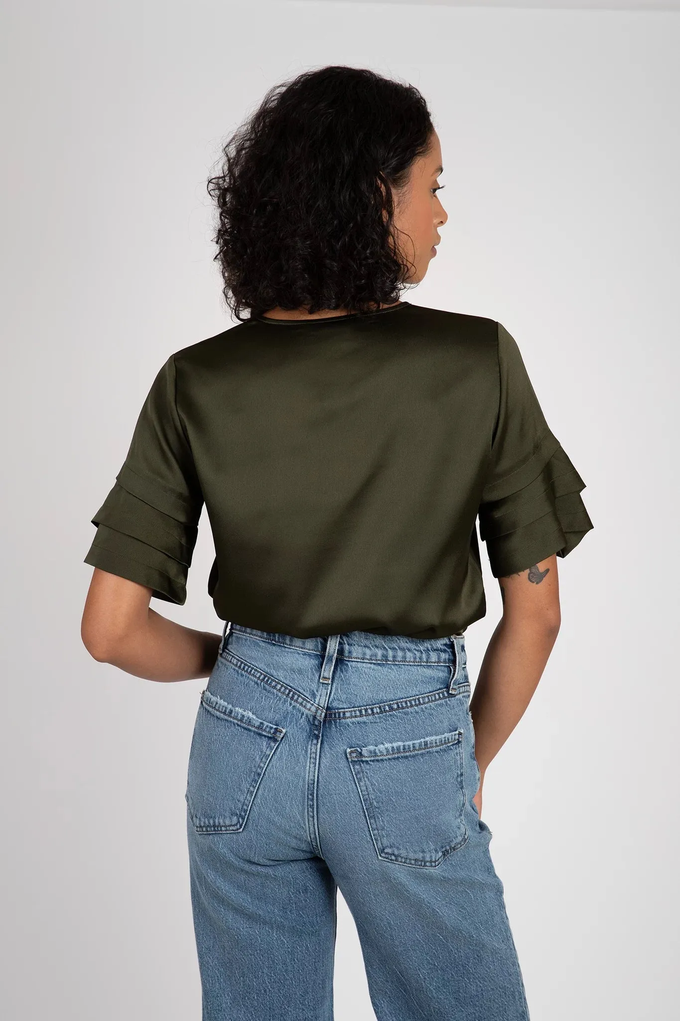 Tiered Ruffle Short Sleeve Blouse sold by Hills Dry Goods product image thumbnail 3