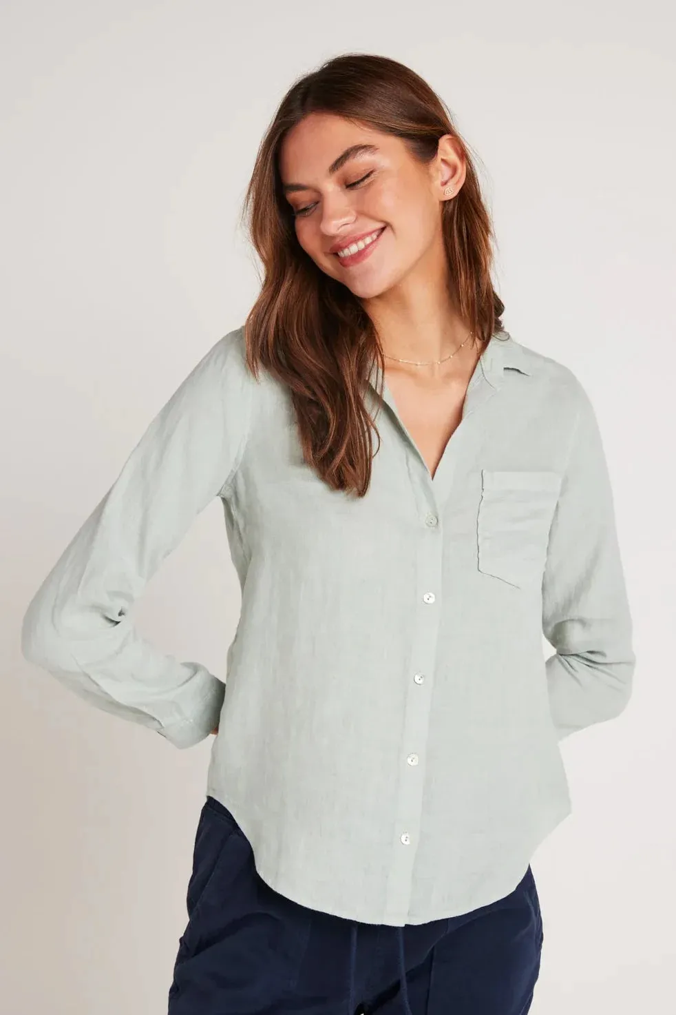 Linen Pocket Button Down sold by Hills Dry Goods