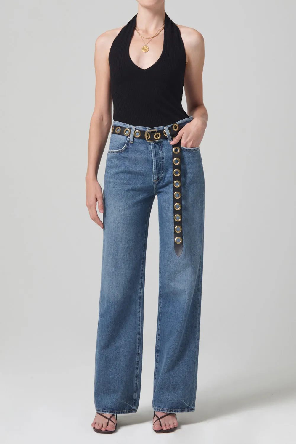 Annina High Rise Wide Leg 30" sold by Hills Dry Goods