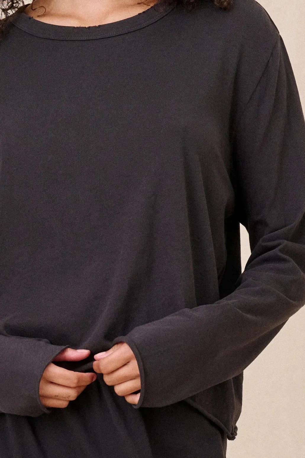 The Long Sleeve Crop Tee sold by Hills Dry Goods product image thumbnail 2