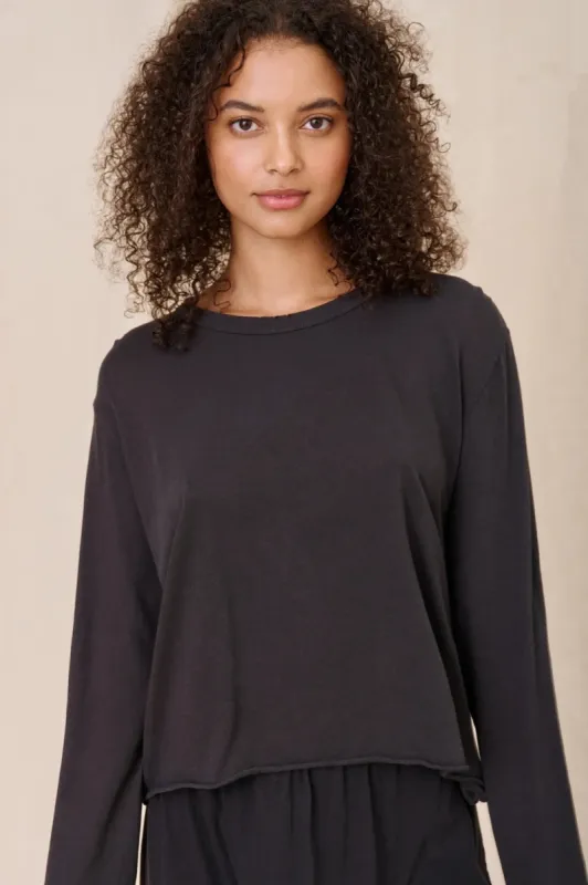 The Long Sleeve Crop Tee sold by Hills Dry Goods