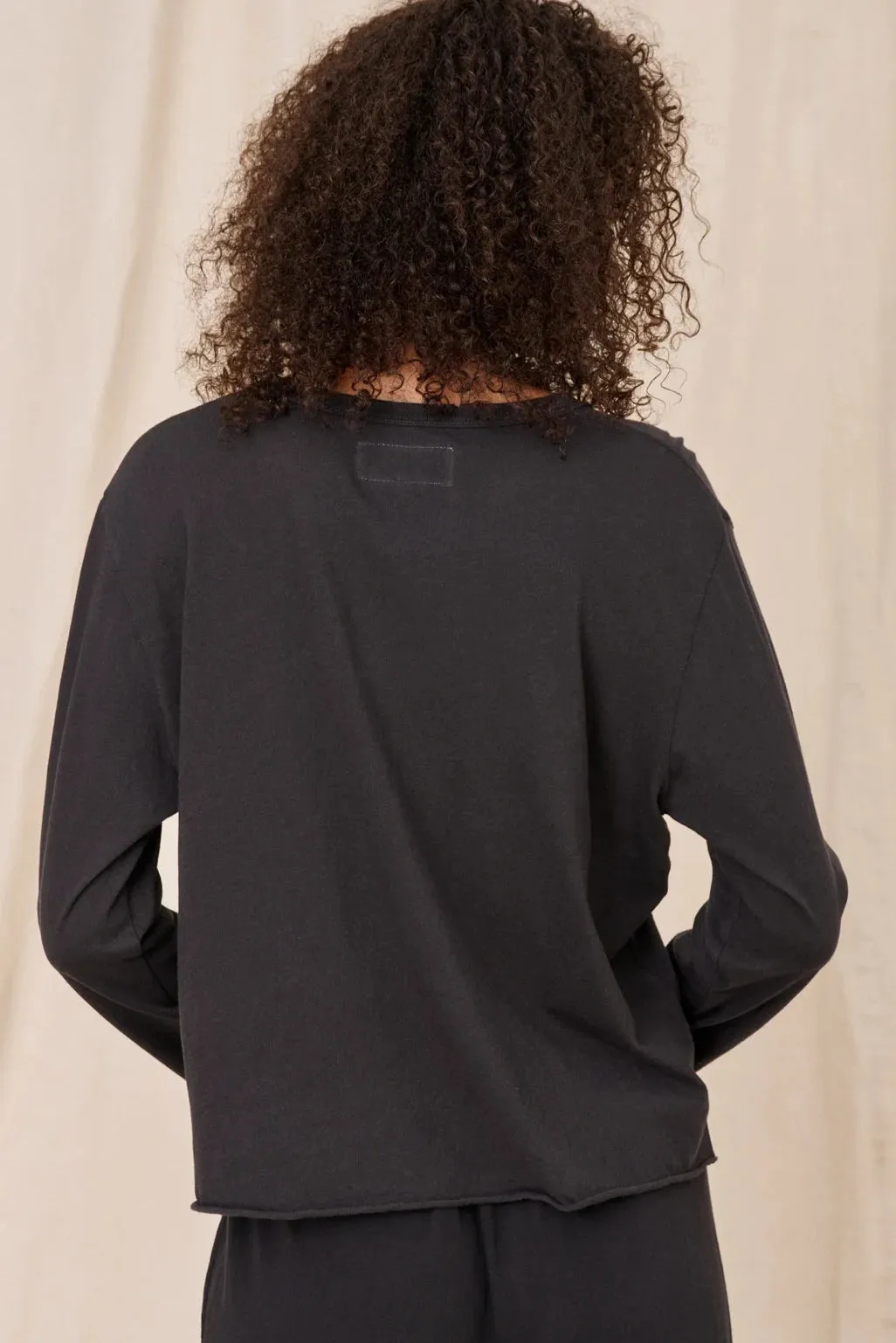 The Long Sleeve Crop Tee sold by Hills Dry Goods product image thumbnail 4