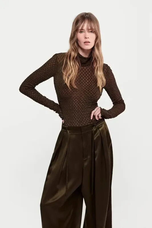 Mesh Lace Turtleneck sold by Hills Dry Goods