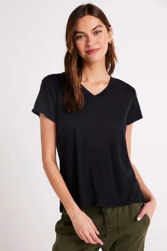 Side Slit V-Neck Tee sold by Hills Dry Goods