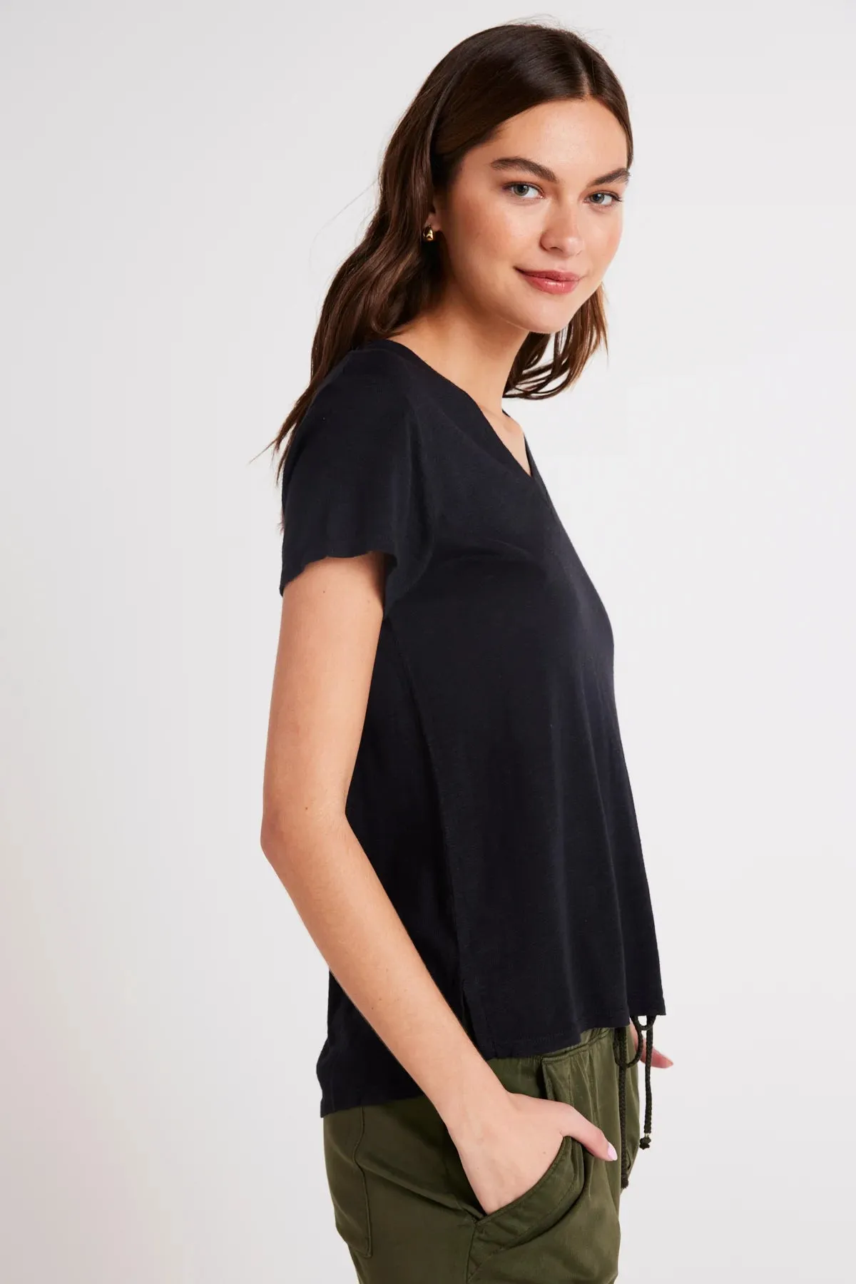 Side Slit V-Neck Tee sold by Hills Dry Goods product image thumbnail 2