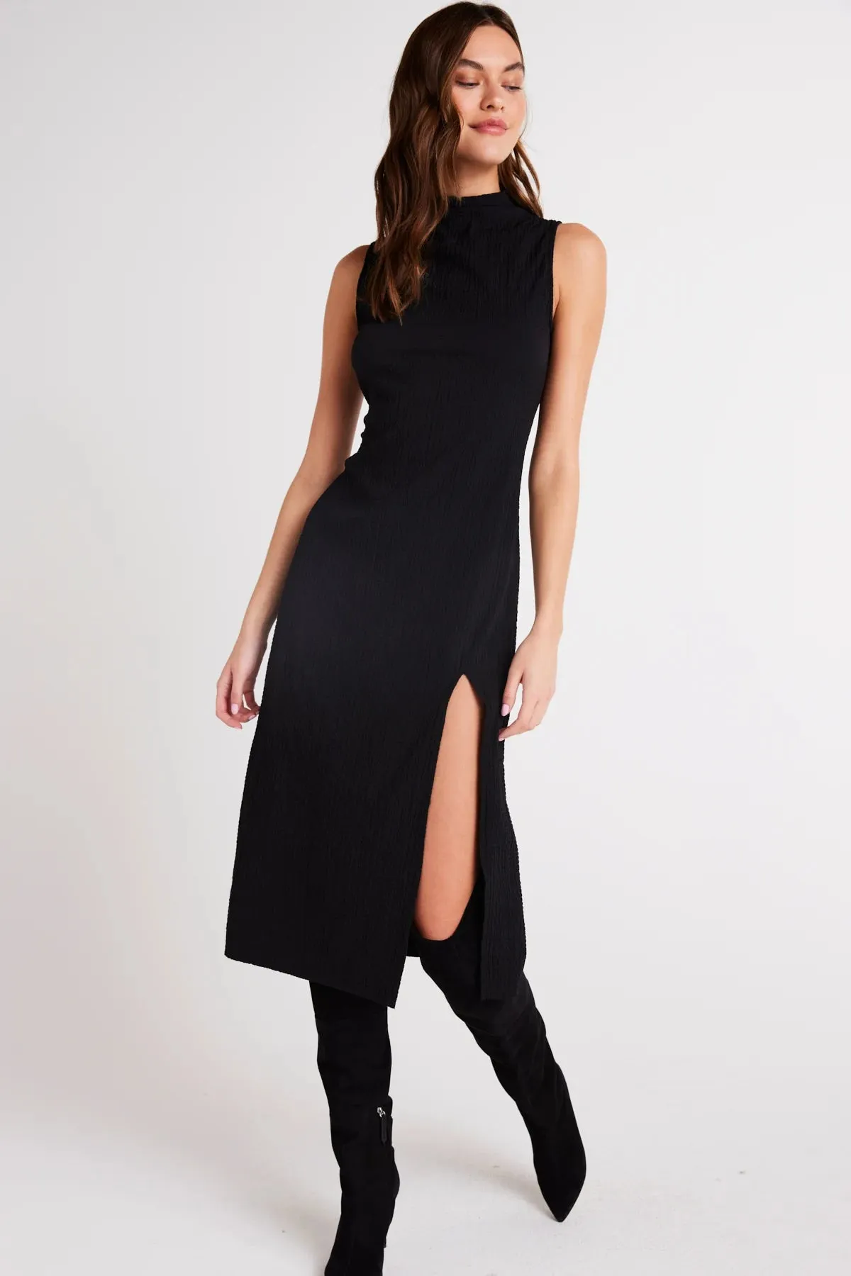 Mock Neck Midi Dress sold by Hills Dry Goods