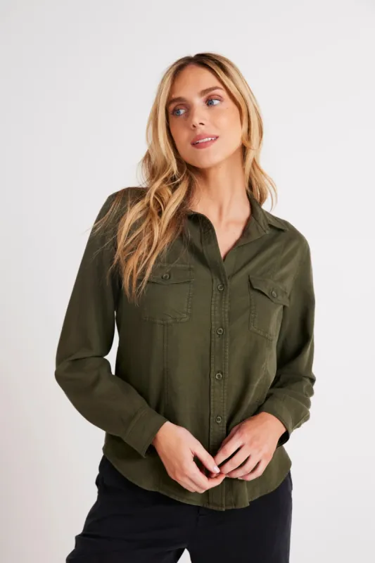 Long Sleeve Seamed Shirt made by Bella Dahl