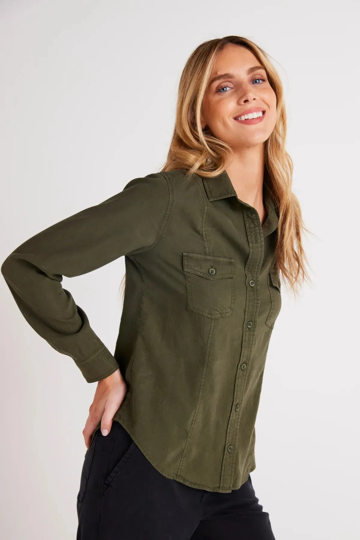 Long Sleeve Seamed Shirt sold by Hills Dry Goods product image thumbnail 2