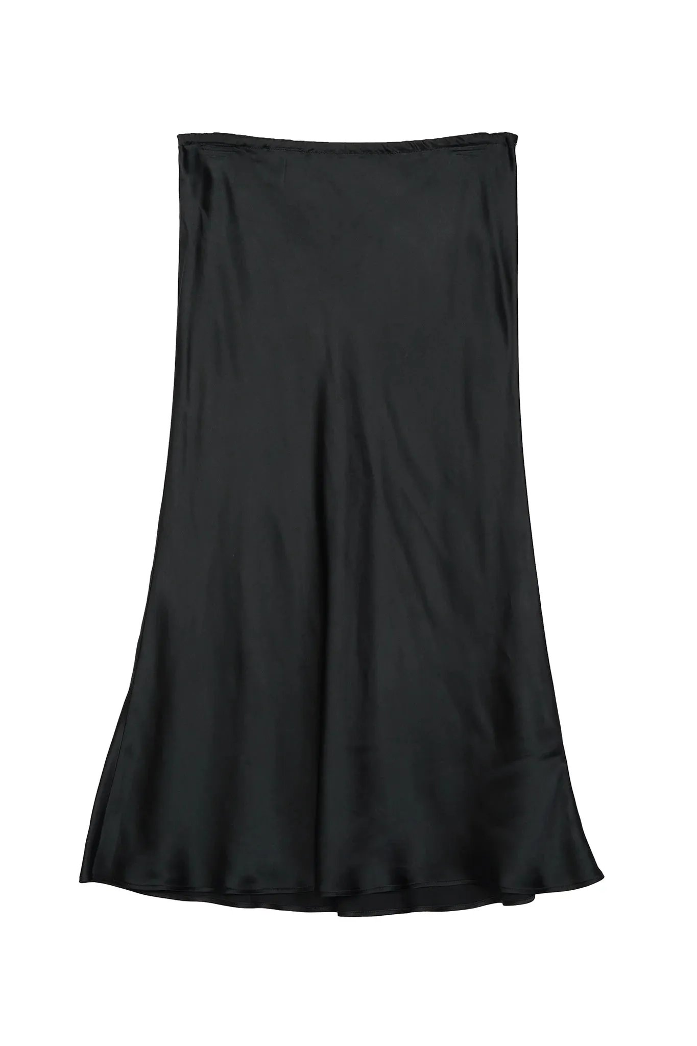 Emilie Black Satin Midi Skirt sold by Hills Dry Goods product image thumbnail 5