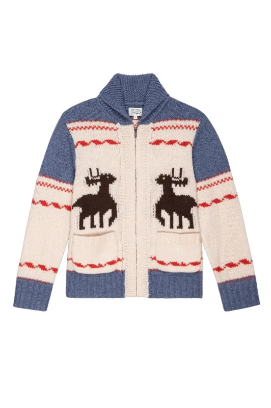 The Shawl Collar Full-Zip Sweater sold by Hills Dry Goods