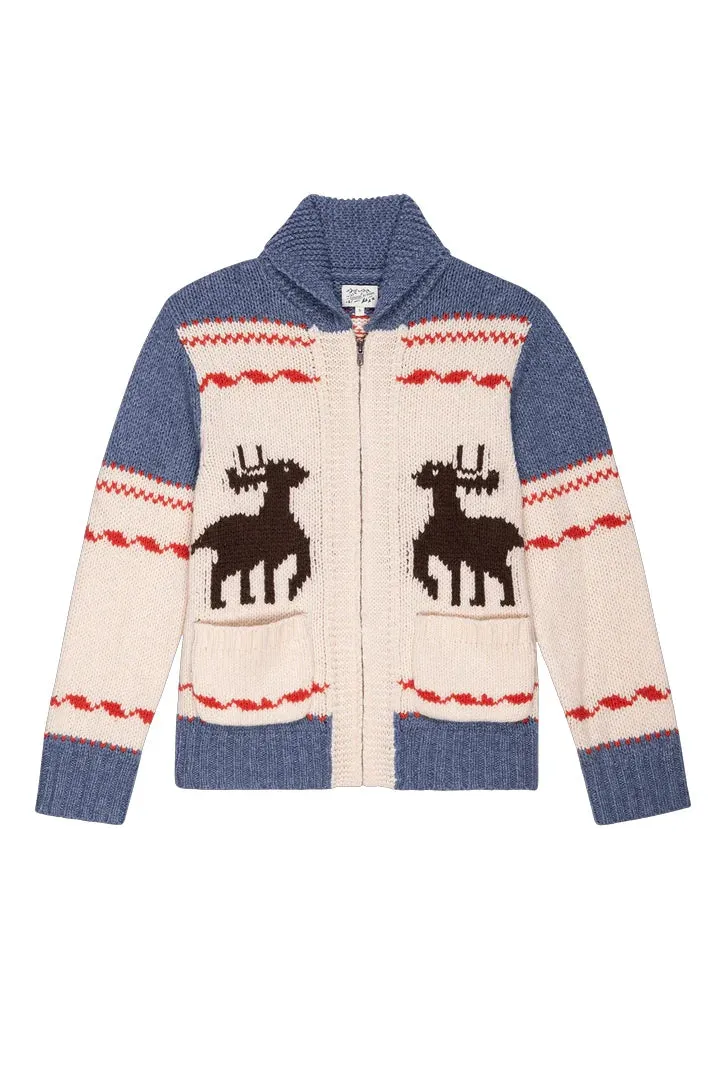 The Shawl Collar Full-Zip Sweater sold by Hills Dry Goods
