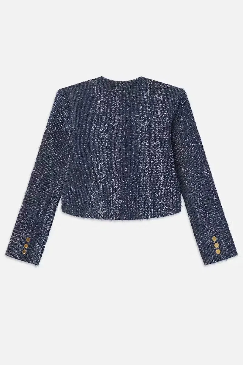 Denim Boucle Jacket sold by Hills Dry Goods product image thumbnail 4