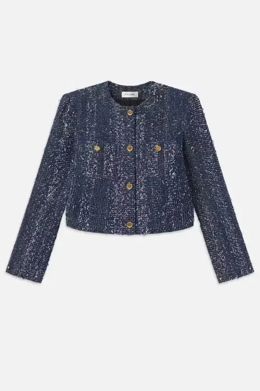 Denim Boucle Jacket sold by Hills Dry Goods